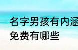名字男孩有内涵免费 名字男孩有内涵免费有哪些