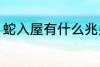蛇入屋有什么兆头 蛇入屋是什么意思