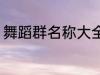 舞蹈群名称大全 有创意的舞蹈群名字