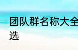 团队群名称大全正能量 团队群名称精选