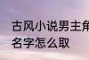 古风小说男主角名字 古风小说男主角名字怎么取