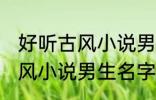 好听古风小说男生名字 韵味十足的古风小说男生名字