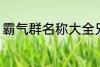 霸气群名称大全兄弟 霸气搞笑群昵称