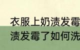衣服上奶渍发霉了怎么洗掉 衣服上奶渍发霉了如何洗掉