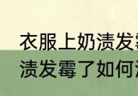 衣服上奶渍发霉了怎么洗掉 衣服上奶渍发霉了如何洗掉
