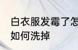 白衣服发霉了怎么洗掉 白衣服发霉了如何洗掉