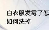 白衣服发霉了怎么洗掉 白衣服发霉了如何洗掉