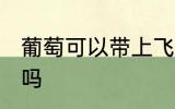 葡萄可以带上飞机吗 葡萄能带上飞机吗