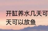开缸养水几天可以放鱼 开缸养水多少天可以放鱼