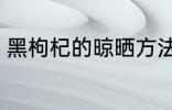 黑枸杞的晾晒方法 野生枸杞怎么晾晒